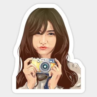 Camera Girl Sticker